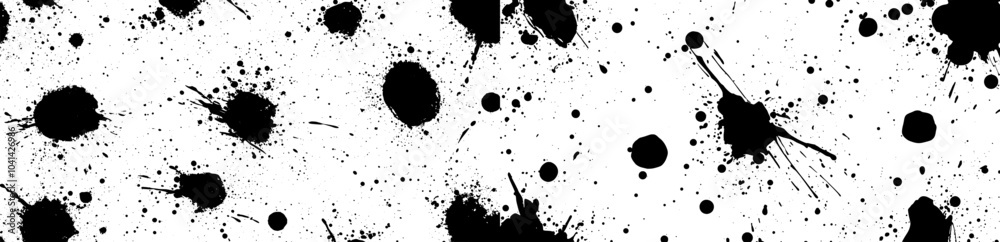 Poster this seamless spray pattern creates a grunge monochrome repeat with ink spotty texture and random bl