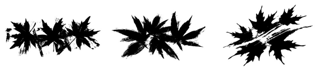 Ink stroke grunge badge brush, modern illustration style