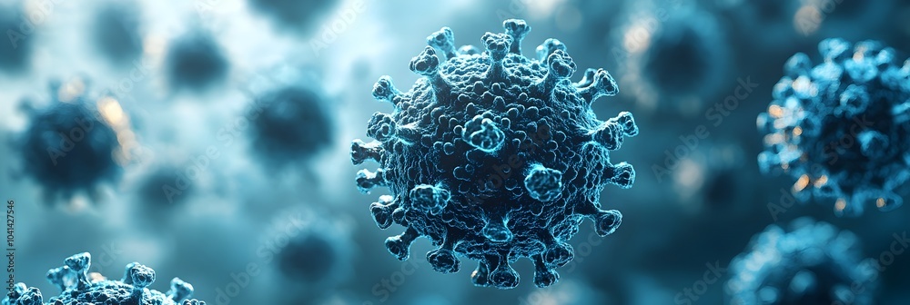 Leinwandbilder microscopic 3d of coronavirus pandemic outbreak and global spread of contagious covid-19 disease. ab