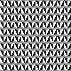 A contemporary geometric pattern showcasing a dynamic and creative arrangement of black and white triangles