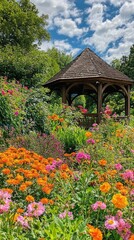 Vibrant Summer Garden in Full Bloom