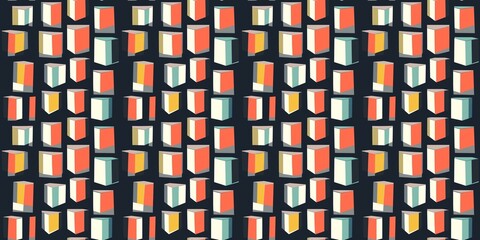 Apartment pattern with a home-themed, structured design. seamless background pattern