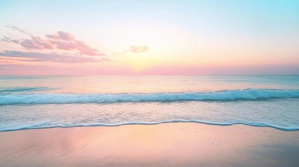 Serene Sunset Over Tranquil Ocean Waves