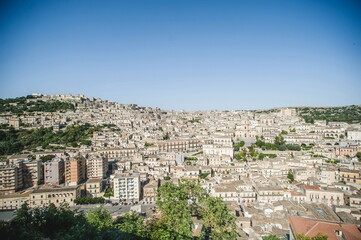 Obraz premium view of the town of Modica in Sicily