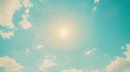 Bright Sunlight Over Clear Blue Sky