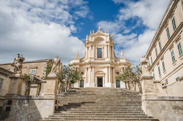 church in the old town of Modica in Sicily