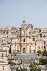 view of the town of Modica in Sicily