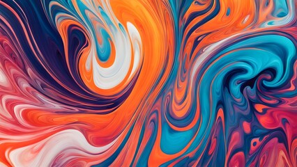 Fototapeta premium Dynamic Explosion of Rich and Vivid Colors in an Abstract Swirling Pattern, Creating a Fluid Movement that Combines Artistic Expression with a Captiv (20)