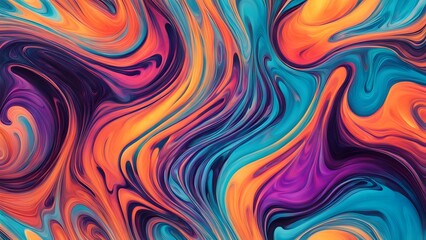 Obraz premium Dynamic Explosion of Rich and Vivid Colors in an Abstract Swirling Pattern, Creating a Fluid Movement that Combines Artistic Expression with a Captiv (34)