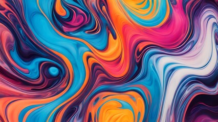 Dynamic Explosion of Rich and Vivid Colors in an Abstract Swirling Pattern, Creating a Fluid Movement that Combines Artistic Expression with a Captiv (44)