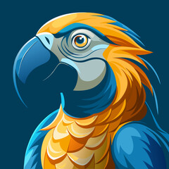 Obraz premium Illustration of Parrot Bird with Vector Illustration