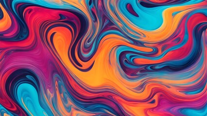 Obraz premium Dynamic Explosion of Rich and Vivid Colors in an Abstract Swirling Pattern, Creating a Fluid Movement that Combines Artistic Expression with a Captiv (76)