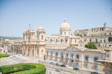 view of the town of Noto in Sicily