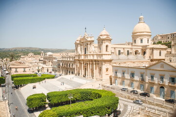 view of the town of Noto in Sicily