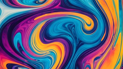 Fototapeta premium Dynamic Explosion of Rich and Vivid Colors in an Abstract Swirling Pattern, Creating a Fluid Movement that Combines Artistic Expression with a Captiv (99)
