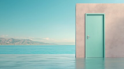 A serene escape the ethereal intersection of nature and architecture at the edge of the ocean