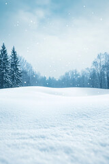 Naklejka premium snowy landscape in winter