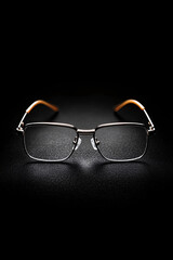 elegant eyeglasses on a dark background