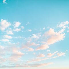 Obraz premium blue sky background with fluffy white clouds. beautiful sky and cloud