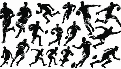 rugby silhouettes