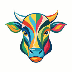 Cow colourful logo