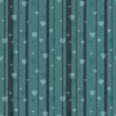 graphic seamless pattern, valentine background, hearts and lines, dark background