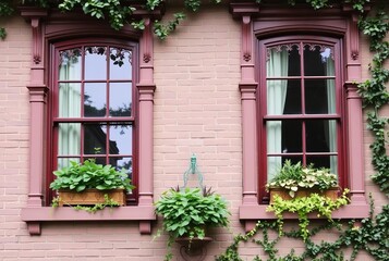 Victorian Greenery House Windows ;