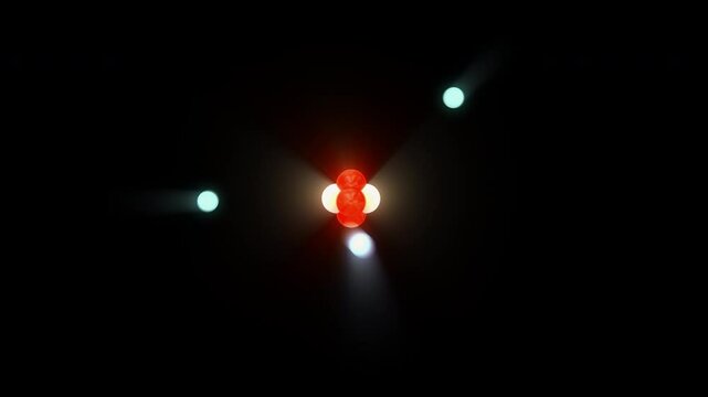 An atom with spinning electrons, a seamless loop, and with an alpha channel