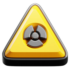 Fototapeta premium 3D Triangle Nuclear Icon
