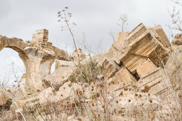 ruins of the ancient church in Sicily