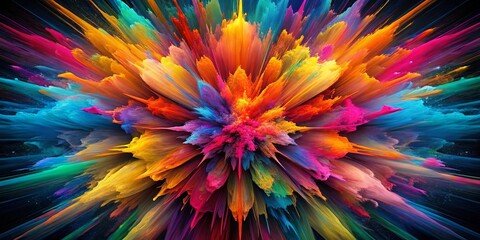 Obraz premium A Vibrant Explosion of Color, Captured in a Symphony of Hues, Evoking a Feeling of Joy and Energy