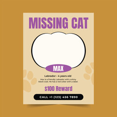 Composition of poster with missing cat or dog text over on light orange background