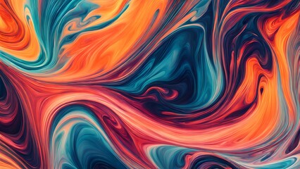 Endless Waves of Colorful Swirls and Abstract Fluid Forms, Uniting Energetic Strokes and Soft Blends of Warmth and Coolness to Create a Visual Symphony of Motion (40)