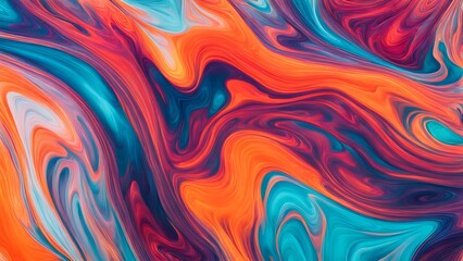 Endless Waves of Colorful Swirls and Abstract Fluid Forms, Uniting Energetic Strokes and Soft Blends of Warmth and Coolness to Create a Visual Symphony of Motion (85)
