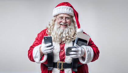 Modern Santa merges tech with tradition.
