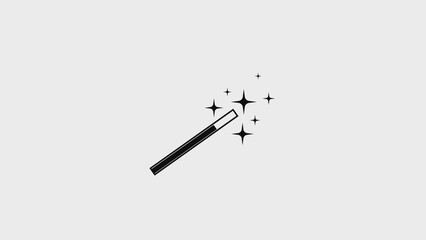 magic glitter wand simple icon isolated on white background © Creative Stock 