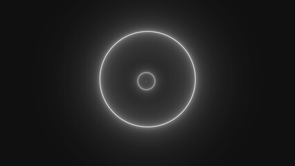 Compact disc blue glowing neon ui ux icon. Glowing sign logo vector