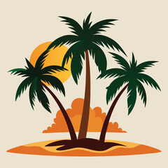 Vector of palm trees 