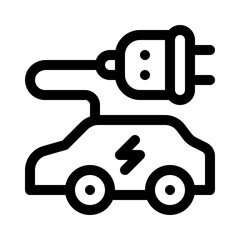 Electric Car line icon