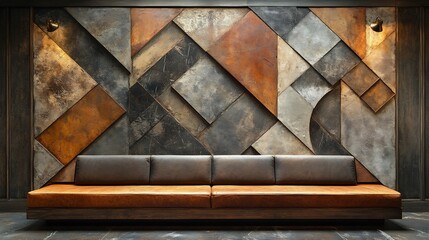 Beautifully textured wall design highlighting the contrast between rustic wooden panels and elegant marble patterns perfect for enhancing the ambiance of a chic interior
