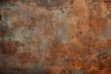 Processed collage of orange rust metal surface texture. Background for banner, backdrop or texture