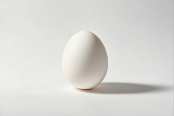 A white egg on a white background