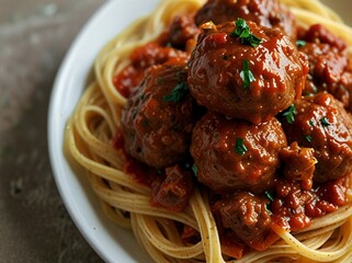spaghetti with meatballs