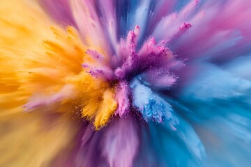 Obraz premium Colorful powder explosion for background