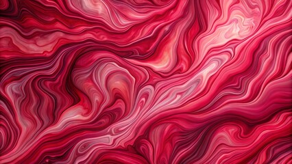 Abstract Swirling Crimson and Rose Hues Intertwining In A Fluid, Dynamic Composition
