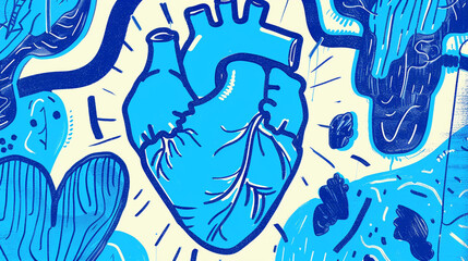 a heart, modern illustration