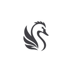 Fototapeta premium black and white swan