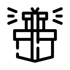Gift Box Stack line icon