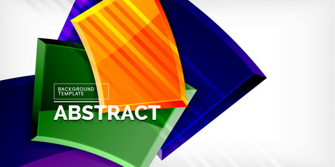 Vector abstract color geometric shapes. Illustration For Wallpaper, Banner, Background, Card, Book Illustration, landing page