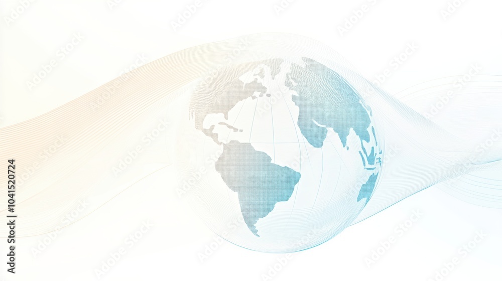 Poster a clean outline of a globe represents international travel and global exploration with a sleek and m